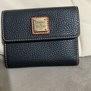Dooney & Bourke Black and Brown Leather Wallet